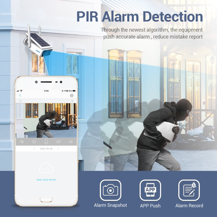 ESCAM QF180 H.265 3MP Solar Wifi IP Camera, Without Battery, QF180 ESCAM QF180 H.265 3MP Solar Wifi IP Camera, Without Battery, QF180